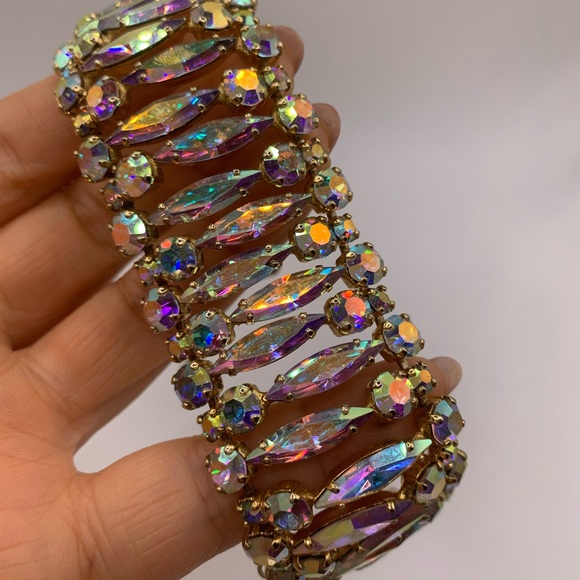 Stunning Vintage Sherman AB rhinestone bracelet - Picture 9 of 9
